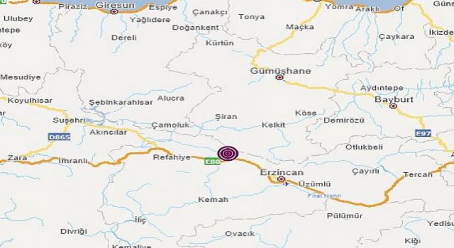Erzincan Refahiye ve Gümüşhane Kelkit’te deprem